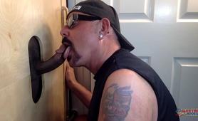 Out of Towner Gets A Gloryhole BJ